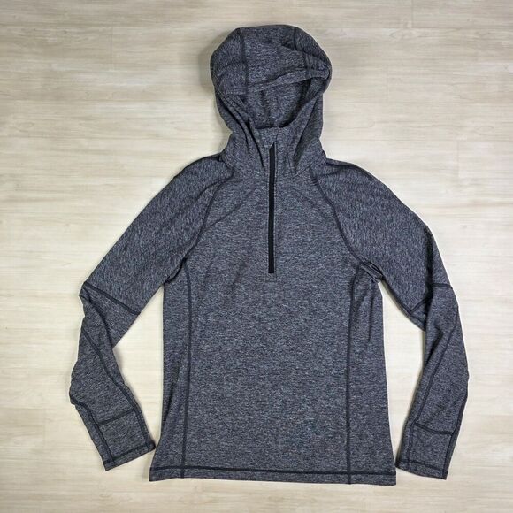 Lululemon 1/4 Zip Hoodie Pullover Running Gray Men's Size Small - Picture 1 of 7